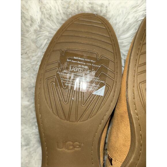 NWOB Ugg Australia Sherpa Trim Suede Ankle Boots Size 5 - Picture 12 of 12